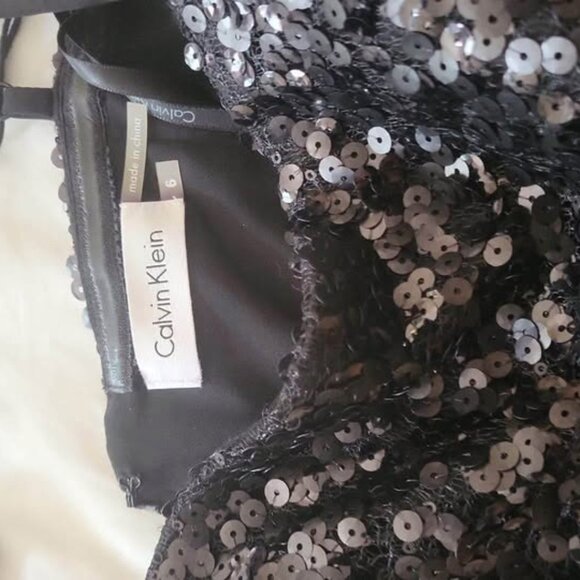 Black Calvin Klein Dress with perfect touch of sparkle - Picture 3 of 3